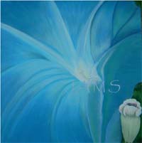 Morning Glory, a Painting by American Nature Painter, Judith A. Maddox Saylor.