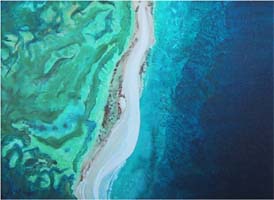 Sandbar No. 1, a painting by American Nature Painter, Judith A. Maddox Saylor at JAMS Artworks.