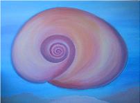 Sea Shell Series No. 9, a painting by American Nature Painter, Judith A. Maddox Saylor at JAMS Artworks.
